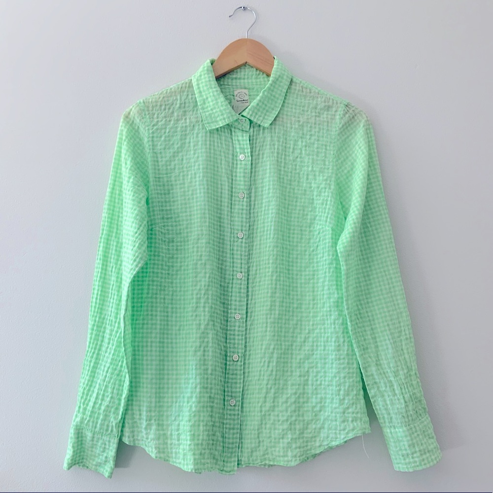J.Crew Perfect Shirt in Seersucker Gingham